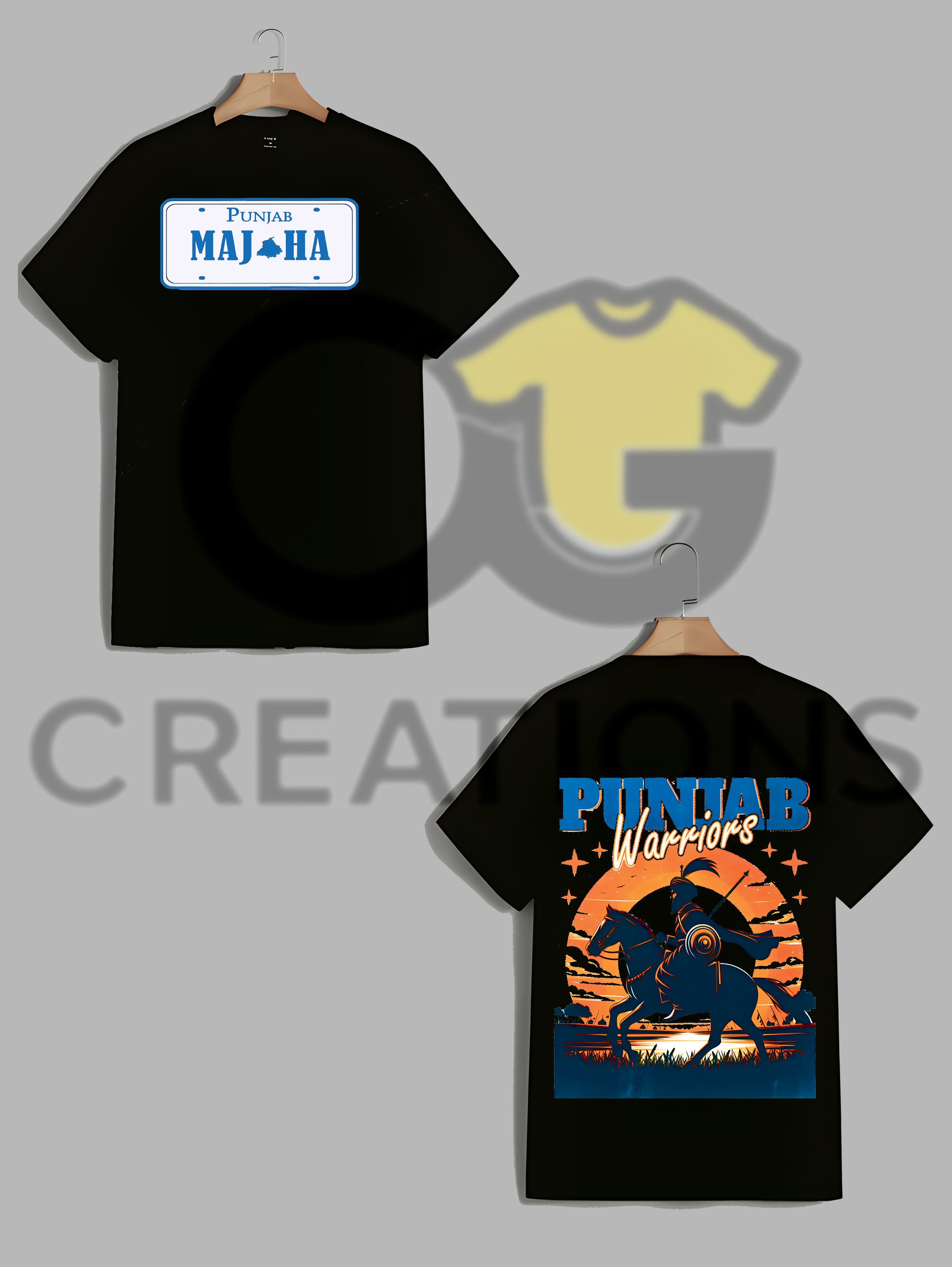 Majha Warriors Vibes – Oversized T-Shirt (180 GSM Pure Cotton)