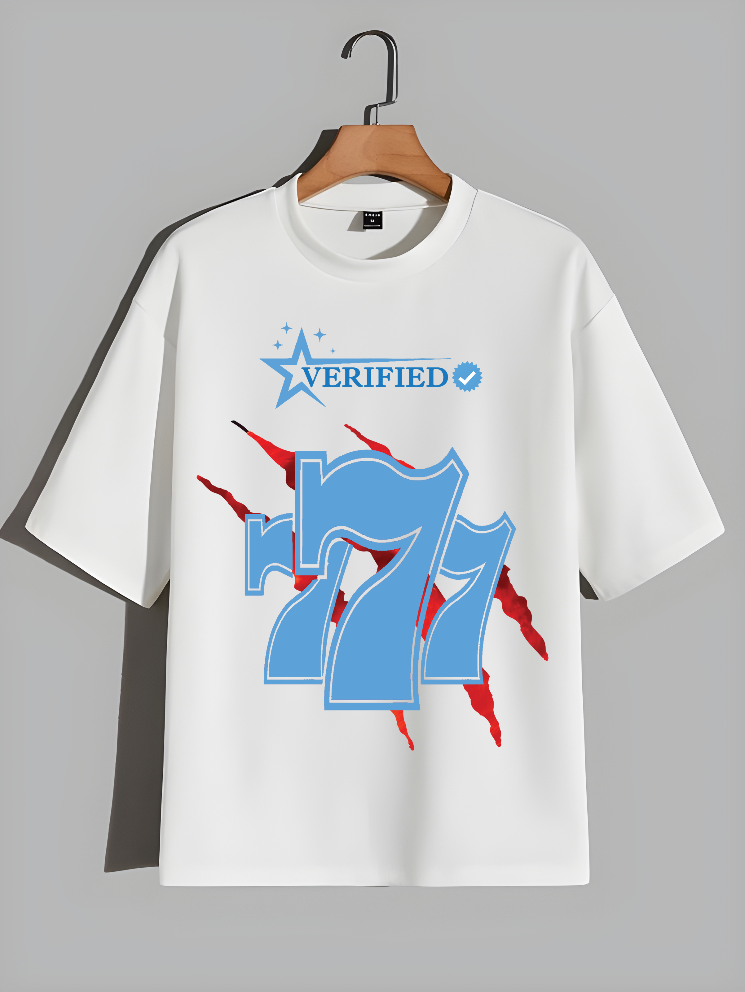 "The Luck 777" Oversized T-Shirt – 180 GSM Pure Cotton